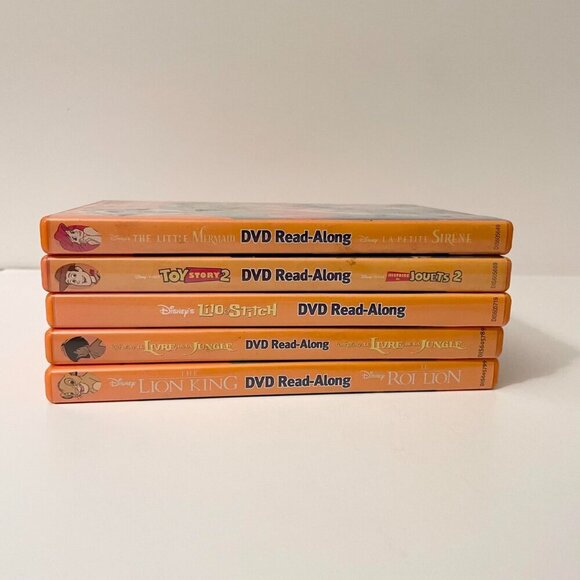 5 Read Along DVDs Lion King Little Mermaid Toy Story Lilo Jungle Book - Picture 3 of 16